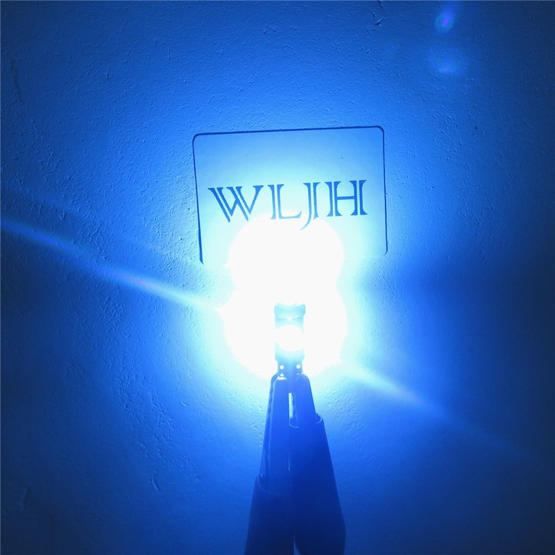 WLJH 10 Pack Ice Blue Canbus T5 Led Bulb 2721