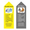 Finest Folia (R032) Set of 6 Waste Separation Stickers, Scratch-