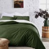 ETDIFFE Green King Size Comforter Set, 3 Piece Dark Olive