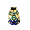 Tiffany glass lampshade, blue and white glass lampshade, baroque series