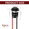 6Pcs 12MM Black Metal Push Button Switch - Self-Locking &