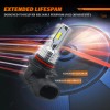 AUIMSOCO 9006 LED Lamps Combo Bulbs 6500K High Low Beam