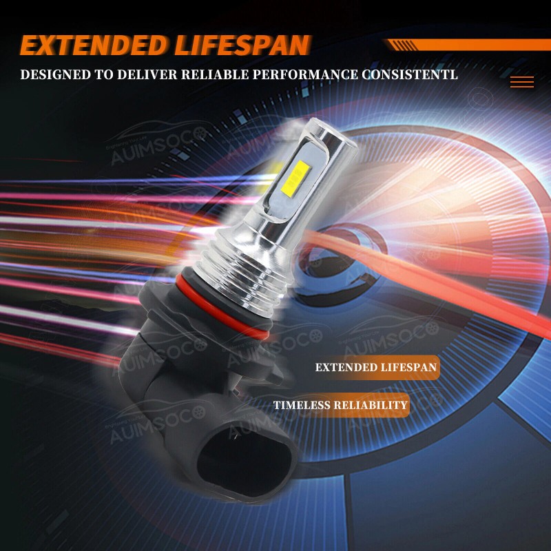 AUIMSOCO 9006 LED Lamps Combo Bulbs 6500K High Low Beam