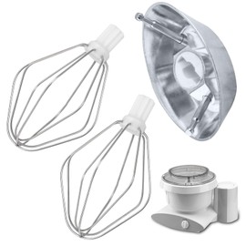 2 Pack Universal Mixer Wire Whips & Metal Whip Drive for Bosch - Whip The Cream, Whip The Egg Whites And Whisk The Batter