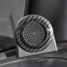 SQQP A Pillar Speaker Decoration Cover Trim, ABS Carbon Fiber Interior Accessories for 2007-2014 Jeep Wrangler JK