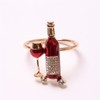 Wuluwala Napkin Buckle Holder 6Pcs Wine Bottle Wine Glass Napkin