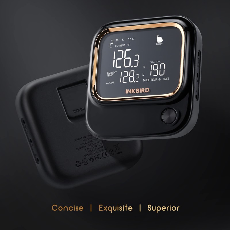 INKBIRD IBT-26S Bluetooth Wi-Fi BBQ Thermometer, with 4 Food-Grade Probes,
