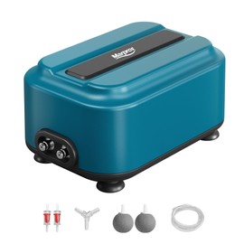Aquarium Air Pump,Marpros Adjustable air Bubbler for Fish Tank,Stable and Durable Double Outlet Aerator with Accessories