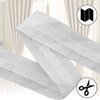 SZKKQKJ Curtain Tape, Universal Tape, White (30 m x 2.5