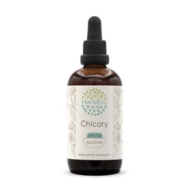 HerbEra Chicory A120 Alcohol Herbal Extract Tincture, Super-Concentrated Chicory (Cichorium Intybus) Dried Root Powder (4 fl oz)