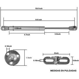 Amortiguador De Gas Para Puertas De Cocina, Pistones Hidráulicos para Armarios, Soporte Neumático Puertas de Gabinete y Muebles, Pistón Para Puerta Plegable, Paquete 2 Pzs (8, Kilogramos)