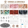 ARTREE Natural Beads for Bracelets, 6 Colours Gemstone Beads Kit