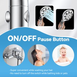 Aquadalus RV Shower head with Hose - High Pressure 10 Modes Shower Head with Filters - Filtered Shower Head with Hand Held Spray, for RV/Campers, Travel Trailer, Motorhome with On Off Switch