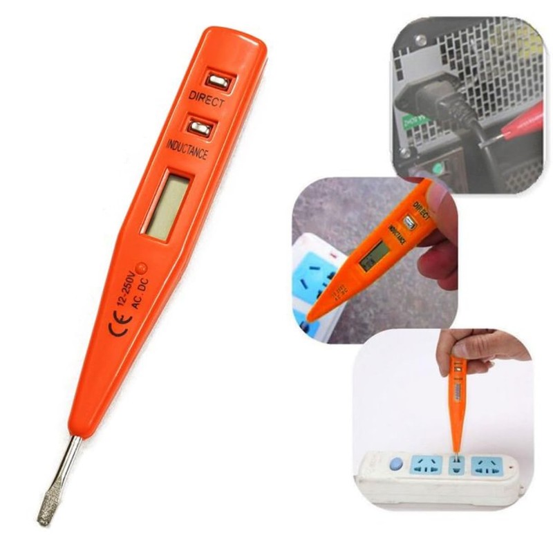 PARENCE. - 12-250V LCD Electronic Voltage Tester - Accurate Diagnostic