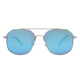 OCCFAE Classic Aviator Sunglasses for Women Men Trendy Square Polarized Double Bridge Polygon Retro Sunglasses