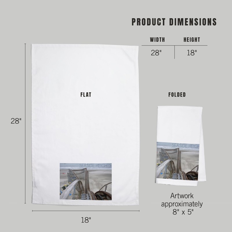 Lantern Press Seaside Heights, Roller Coaster Construction 2 (100% Cotton