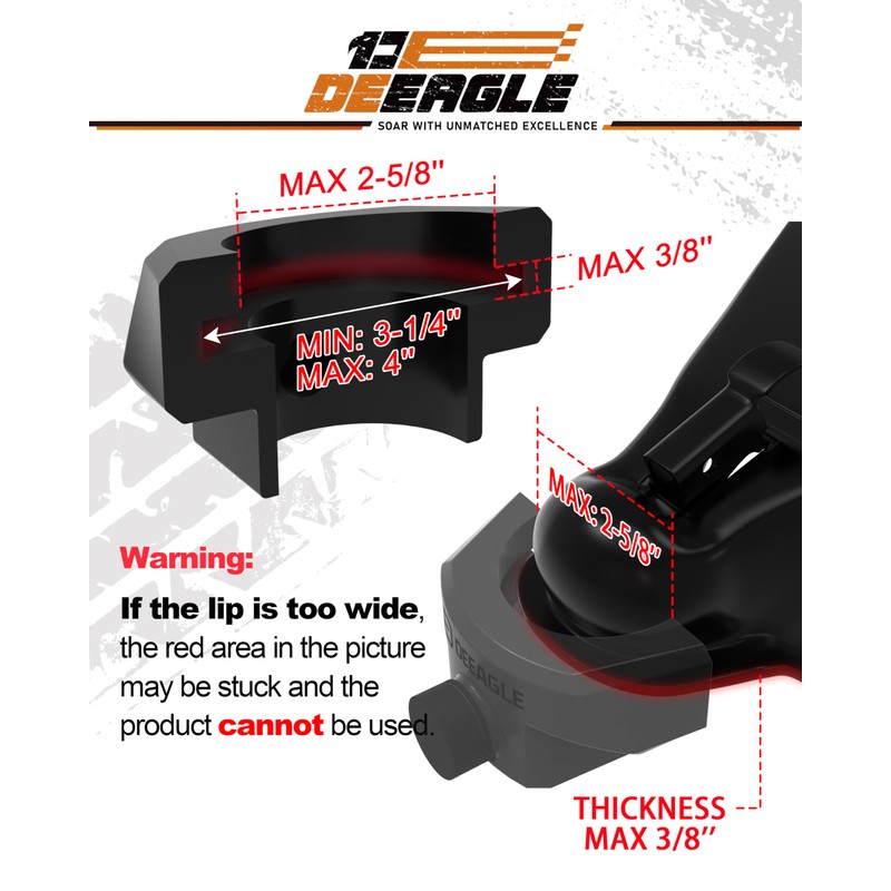 DEEAGLE Heavy Duty Trailer Coupler Lock, RV Trailer Locks Fits