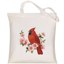 Louise Maelys Canvas Tote Bag for Women Cute Cardinal Aesthetic cotton bag Shopping Bags Women gift Reusable Grocery Bags