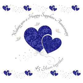 Everything Sparkles by Rush Design Wishing you a Happy Sapphire Anniversary Greeting Card