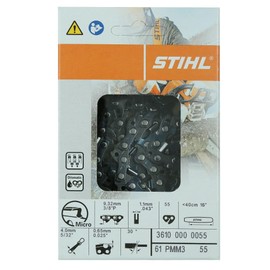 Stihl Chainsaw Chain Pmmc3 3/8 Inch 1 mm 40 cm 55, 1 Item, 36100000055