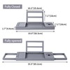 Utoplike Bathtub Tray Caddy Bamboo, Grey Bath Table for Tub