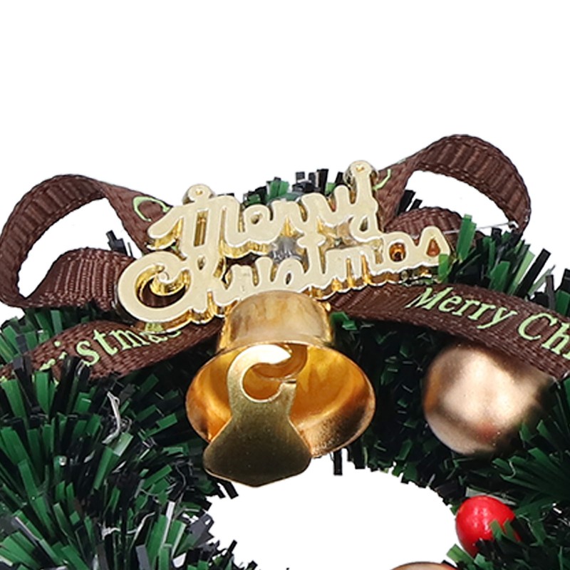 10Pcs Christmas Wreaths Miniature Scene Models Dollhouse Accessories for Above