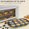 BRONYPRO Silicone Muffin Pans for Baking with Metal Frame, Egg
