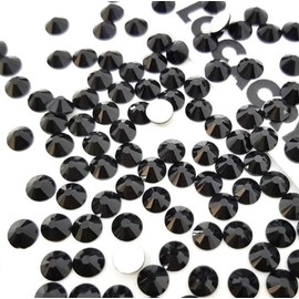 XIULI Rhinestone DIY Nail Decorating and Clothing, High Lighting, Black, ss3-30 (0.13 inches (3.2 mm) ss12 (4320 Tablets))