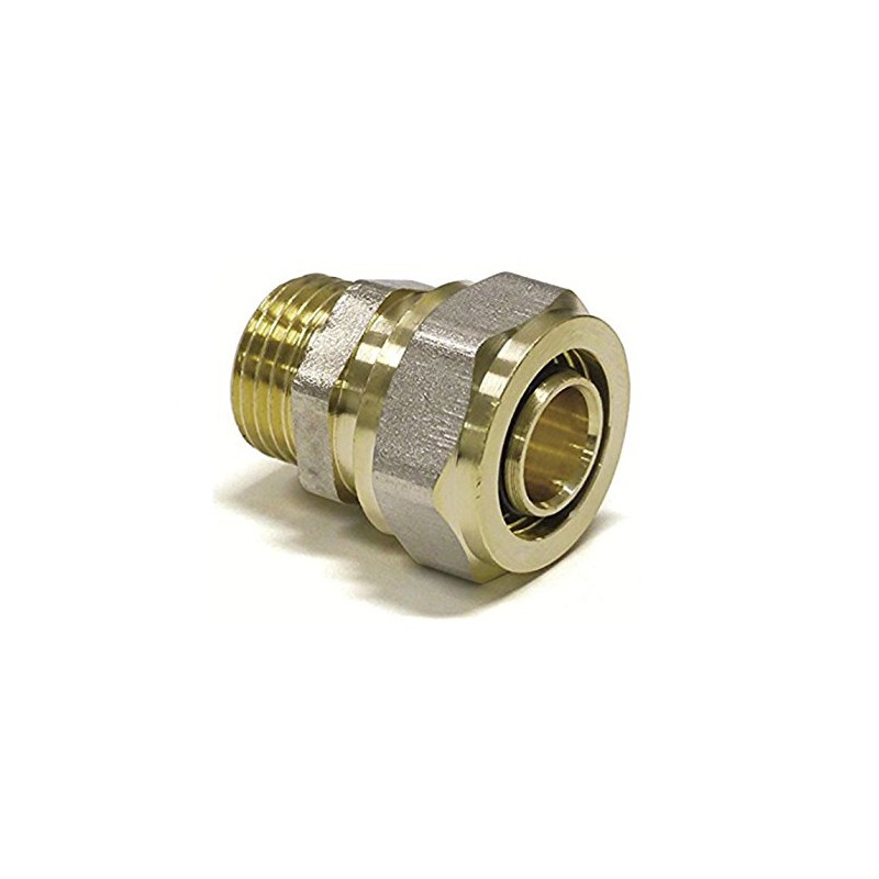 Straight Connector 16mm - 3/4" Male - Compression Fit, Fittings