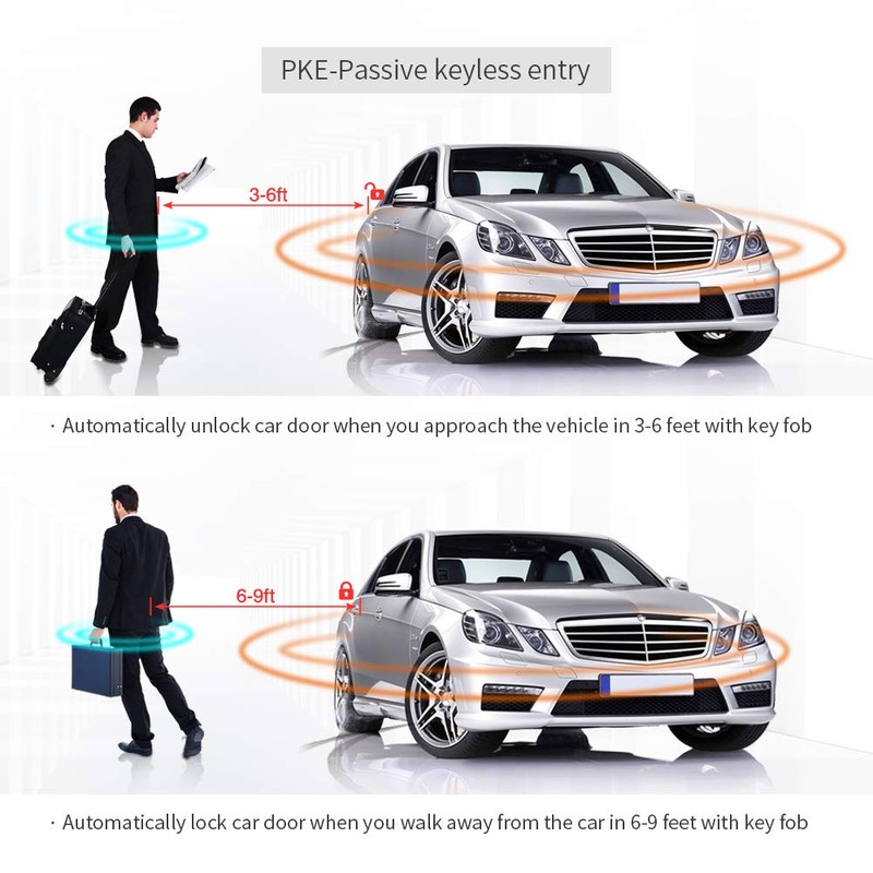 EASYGUARD EC003-NS PKE car Alarm Proximity Entry Push Start Button