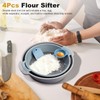 4-Piece Pollen Sieve Set, Strainer Flour Sifter Set, Stackable Design,