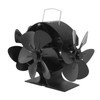 Heat Powered Stove Fan 3 Head 18 Blade Aluminum 270