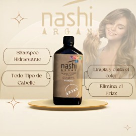 Nashi Argan Shampoo, Hidratante De Origen Natural, 500ml