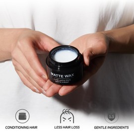 Pomade For Men, All Day Hold Matte Hair Wax, Matte Finish-Flake-Free-Non-Greasy Matte Pomade, Hair Paste For All Hair Types (2 Oz)