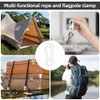 Adiwo 20 PCS Flag Pole Clip, Nylon Flagpole Clamp, Snap