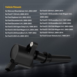 OCPTY Set of 1 Ignition Coil Compatible with OE: DG508 DG457 FD503 Fit for Ford/for Lincoln/for Mercury 1997-2017