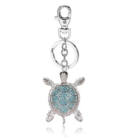 Liavy's Sea Turtle Sparkling Charm Elegant Keychain - Blue