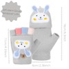 Votvlog Half Finger Gloves Children's Fingerless Winter Flip Top Gloves