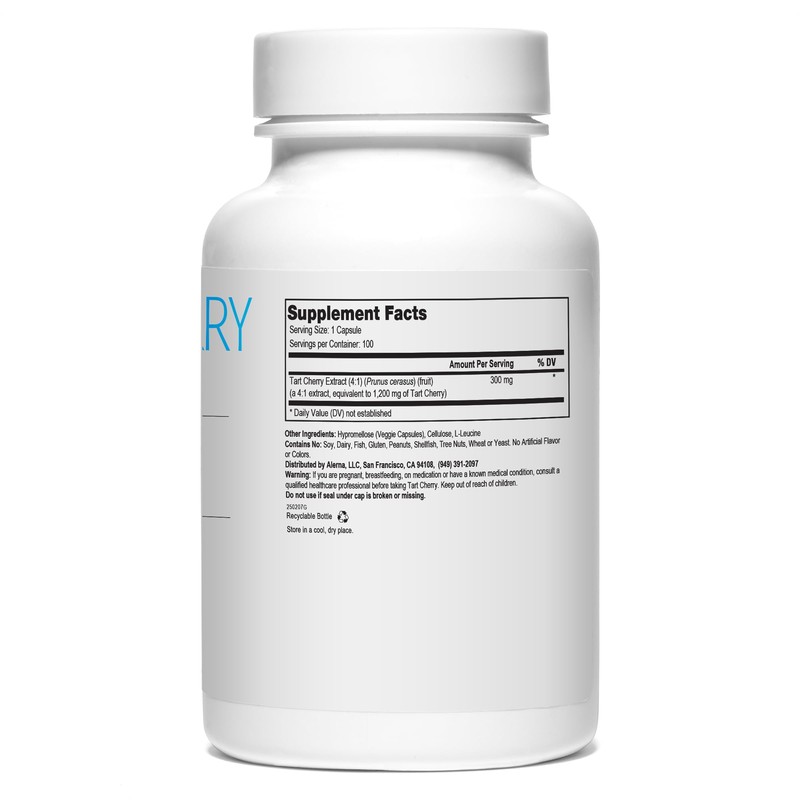 Alerna Kidney Health Tart Cherry Extract 1200 mg, 100 Vegetarian