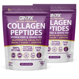 Collagen Powder 600g - 60 Servings - Collagen Peptides Supplement with High Levels of The 8 Essential Amino Acids - Halal & Kosher