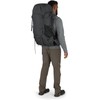 Osprey Rook 50L Men's Backpacking Backpack, Dark Charcoal/Silver Lining