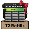 GilletteLabs Razor Blade Refills, 12ct Razor Cartridges, Razor Refills for