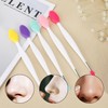 5stk Sanfte Doppelseitige Lippen Peeling Pinsel, Wiederverwendbar Silikon Lippen-Peeling Bürste