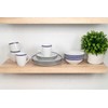 10 Strawberry Street Café Stripe 16 Piece Coupe Dinnerware Set,