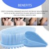 Avilana Exfoliating Silicone Body Scrubber Easy to Clean, Lathers Well,