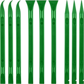 9 Pieces Plastic Scraper Tool Scratch Free Plastic Scraper Cleaning Pen-Shaped Scraper Tool Stiff Multipurpose Label Scraper for Tight Spaces, Kitchen, Crevices, Food, Paint (Green)