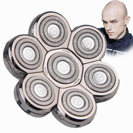 SHEBEEDO Shaver Heads Replacement 7d Head Shavers For Bald Men Easy Install Shaver Heads Replacement Wet & Dry Head Shaver Permanent Sharpness Head Razors For Bald Men