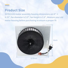 yrjns S97015162 Motor Assembly Compatible with Broan NuTone Bathroom Exhaust Fans with 8" x 8-1/4" Housing, Replace for 678-G/2678F-A, 683-C, 676-D, 763, 684-D Series Bathroom Exhaust Fan