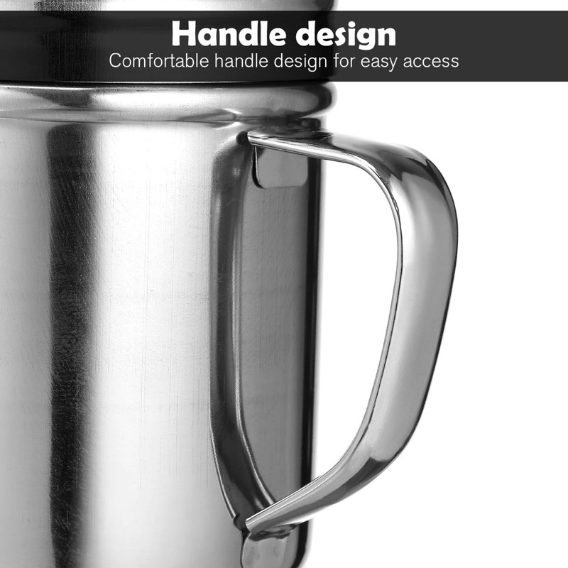 VALICLUD 2pcs Stainless Steel Shaker with Handle Seasoning Container for