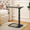 Kitstorack TV Tray Table, Adjustable Height & Rounded Metal Corners,